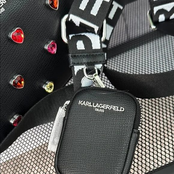 Karl Lagerfeld Black Crossbody Bag with Colorful Accents - Picture 9 of 13